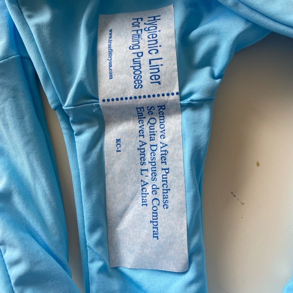 NWOT BECCA BY REBECCA VIRTUE Adela Ruched Hipster Bikini Bottom Light Blue - Picture 11 of 11